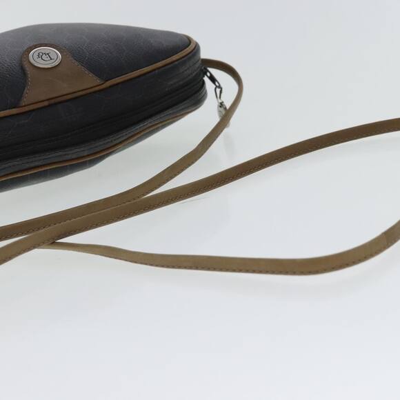 DIOR Honeycomb Canvas Shoulder Bag Black Brown Silver - Picture 7 of 16